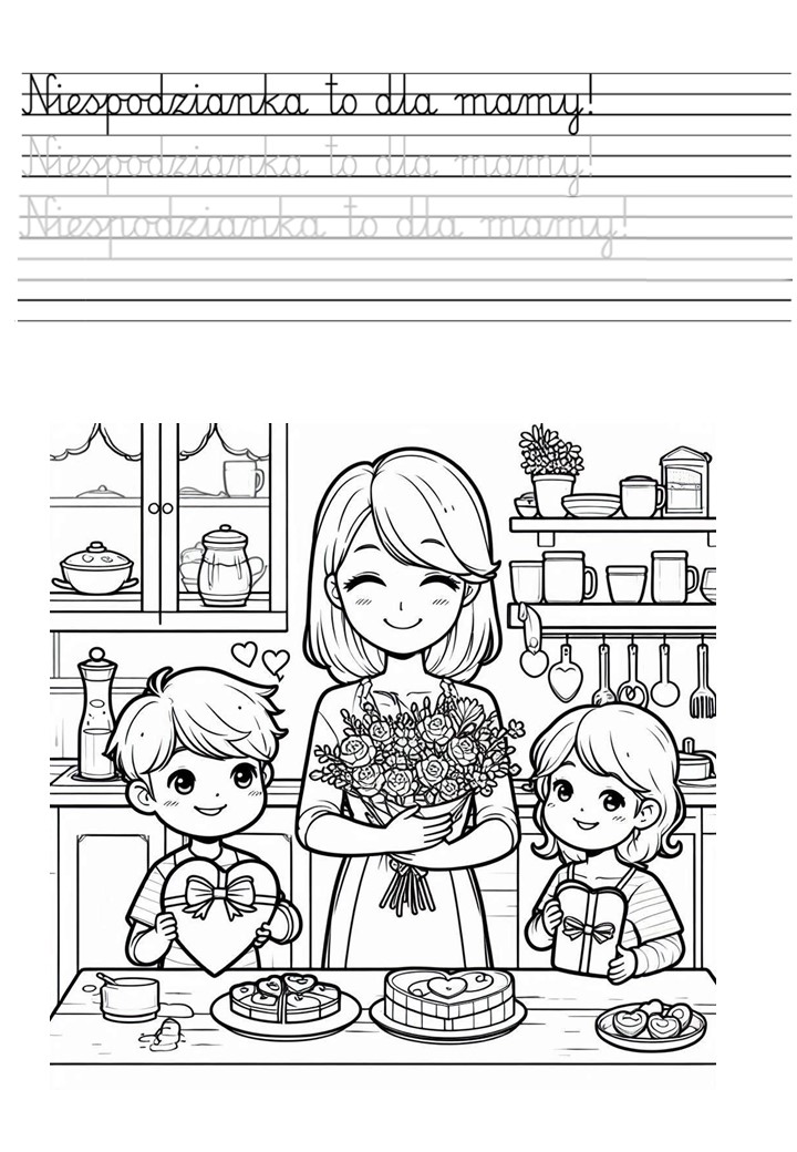 Dzień Mamy - ćwiczenie motoryki małej