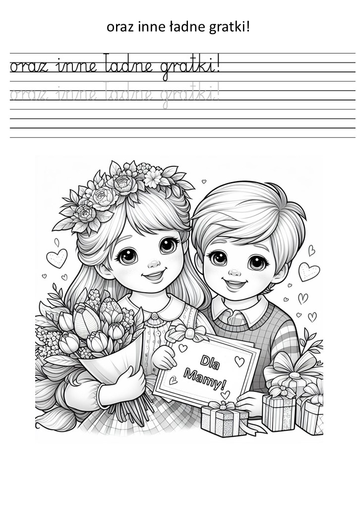 Dzień Mamy - ćwiczenie motoryki małej